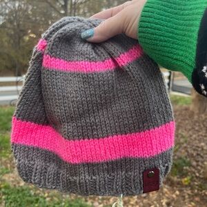 Hand knit beanie